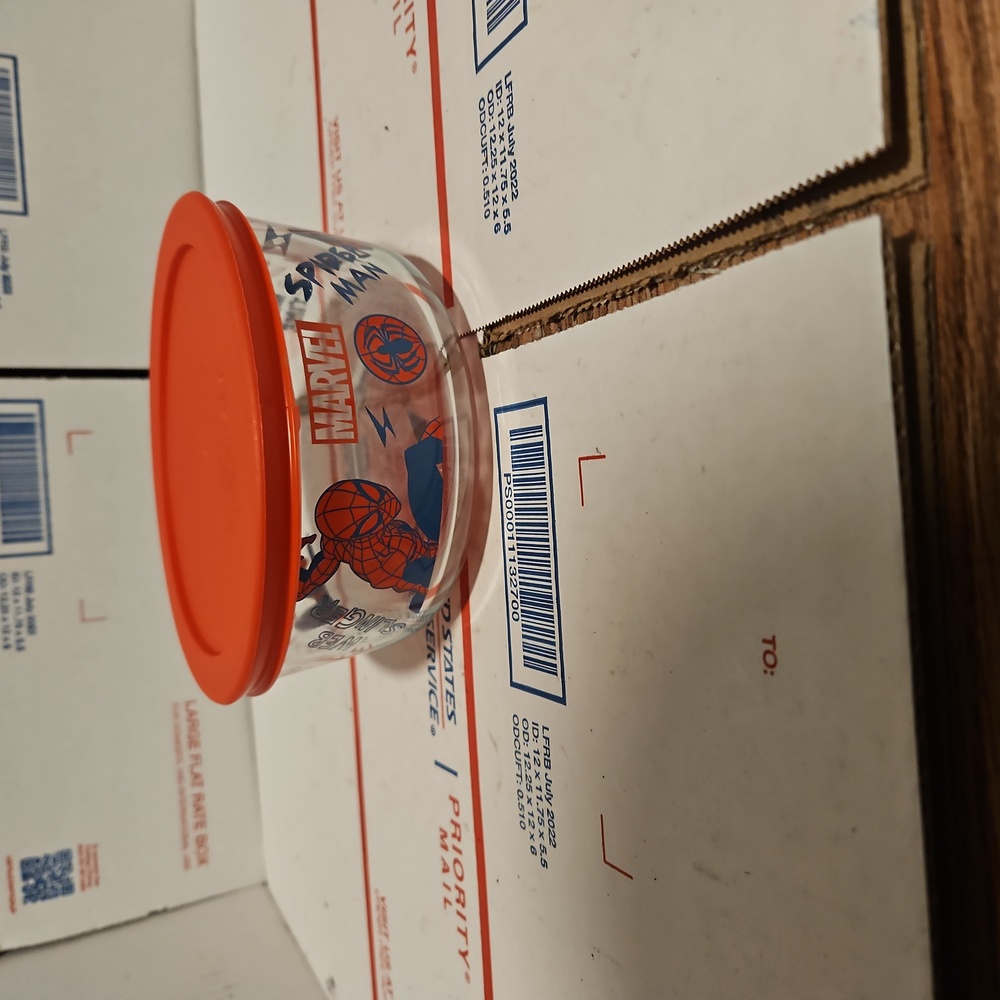 Spiderman glass pyrex bowl